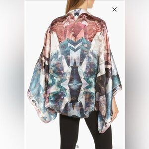 Ted Baker Mirrored Minerals Silk Cape Scarf One Size